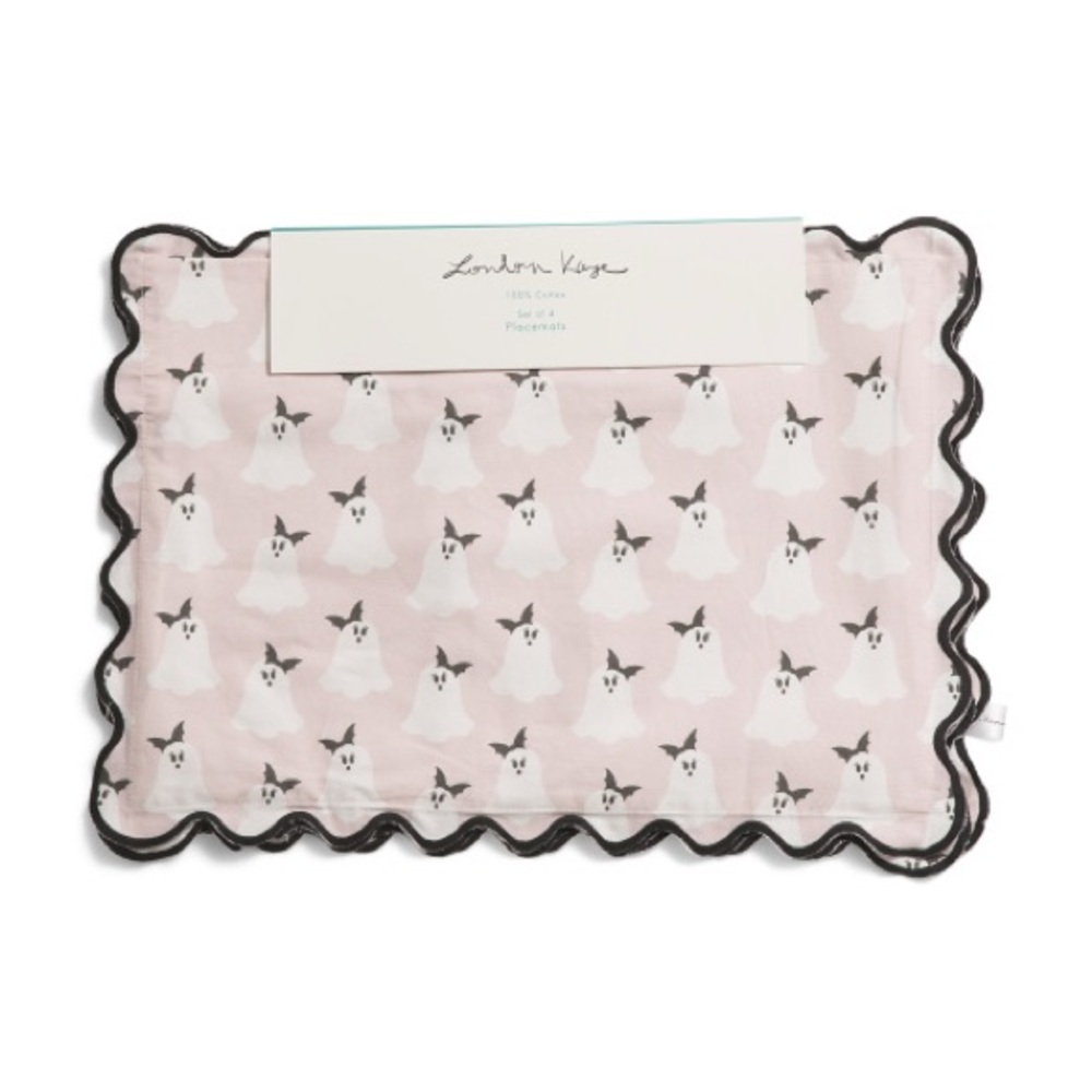 NEW London Kaye Pretty Ghost Halloween Placemats